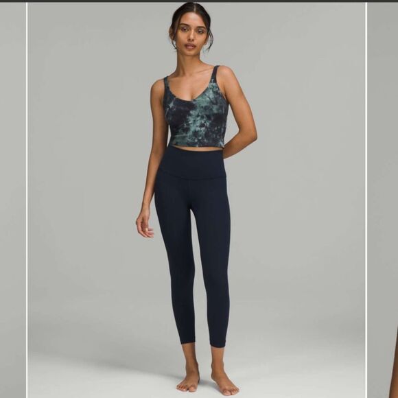 Lululemon 6 Align Tank Top Diamond Dye Tidewater Teal Graphite Grey Padded NWT - Picture 9 of 13